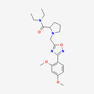 1-[[3-(2,4-dimethoxyphenyl)-1,2,4-oxadiazol-5-yl]methyl]-N,N-diethylpyrrolidine-2-carboxamide