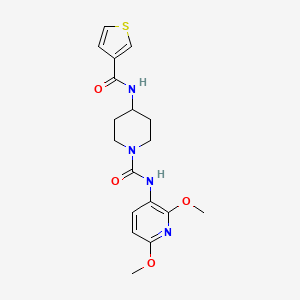 N-(2,6-dimethoxypyridin-3-yl)-4-(thiophene-3-carbonylamino)piperidine-1-carboxamide