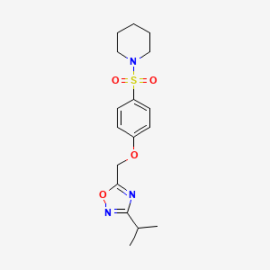 5-[(4-Piperidin-1-ylsulfonylphenoxy)methyl]-3-propan-2-yl-1,2,4-oxadiazole