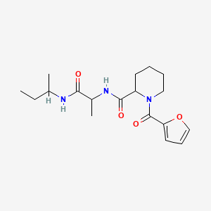 N-[1-(butan-2-ylamino)-1-oxopropan-2-yl]-1-(furan-2-carbonyl)piperidine-2-carboxamide