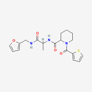 N-[1-(furan-2-ylmethylamino)-1-oxopropan-2-yl]-1-(thiophene-2-carbonyl)piperidine-2-carboxamide