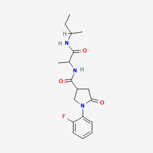 N-[1-(butan-2-ylamino)-1-oxopropan-2-yl]-1-(2-fluorophenyl)-5-oxopyrrolidine-3-carboxamide