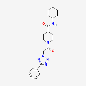 N-cyclohexyl-1-[2-(5-phenyltetrazol-2-yl)acetyl]piperidine-4-carboxamide