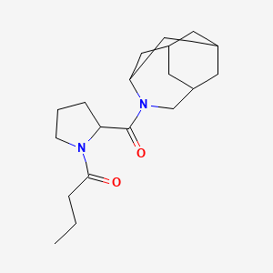 1-[2-(4-Azatricyclo[4.3.1.13,8]undecane-4-carbonyl)pyrrolidin-1-yl]butan-1-one