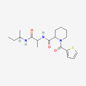 N-[1-(butan-2-ylamino)-1-oxopropan-2-yl]-1-(thiophene-2-carbonyl)piperidine-2-carboxamide