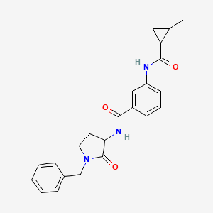 N-(1-benzyl-2-oxopyrrolidin-3-yl)-3-[(2-methylcyclopropanecarbonyl)amino]benzamide