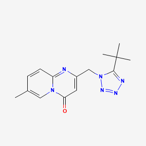 molecular formula C15H18N6O B7327748 2-[(5-Tert-butyltetrazol-1-yl)methyl]-7-methylpyrido[1,2-a]pyrimidin-4-one 