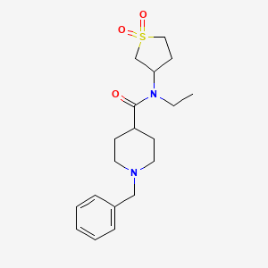 molecular formula C19H28N2O3S B7327773 1-benzyl-N-(1,1-dioxothiolan-3-yl)-N-ethylpiperidine-4-carboxamide 