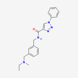 N-[[3-[[ethyl(methyl)amino]methyl]phenyl]methyl]-1-phenyltriazole-4-carboxamide