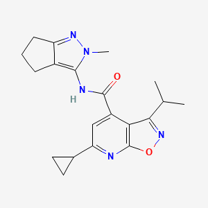 6-cyclopropyl-N-(2-methyl-5,6-dihydro-4H-cyclopenta[c]pyrazol-3-yl)-3-propan-2-yl-[1,2]oxazolo[5,4-b]pyridine-4-carboxamide