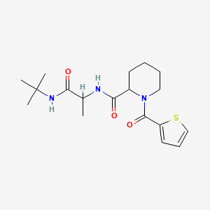 N-[1-(tert-butylamino)-1-oxopropan-2-yl]-1-(thiophene-2-carbonyl)piperidine-2-carboxamide