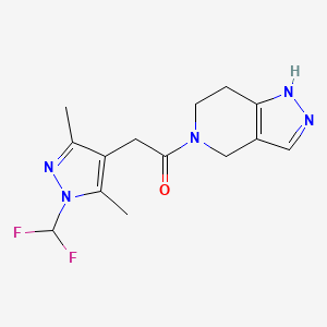 2-[1-(Difluoromethyl)-3,5-dimethylpyrazol-4-yl]-1-(1,4,6,7-tetrahydropyrazolo[4,3-c]pyridin-5-yl)ethanone