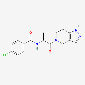 4-chloro-N-[1-oxo-1-(1,4,6,7-tetrahydropyrazolo[4,3-c]pyridin-5-yl)propan-2-yl]benzamide