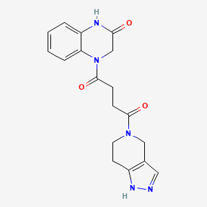 1-(3-Oxo-2,4-dihydroquinoxalin-1-yl)-4-(1,4,6,7-tetrahydropyrazolo[4,3-c]pyridin-5-yl)butane-1,4-dione