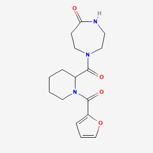 1-[1-(Furan-2-carbonyl)piperidine-2-carbonyl]-1,4-diazepan-5-one