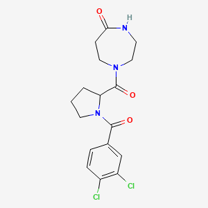 1-[1-(3,4-Dichlorobenzoyl)pyrrolidine-2-carbonyl]-1,4-diazepan-5-one