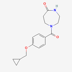 1-[4-(Cyclopropylmethoxy)benzoyl]-1,4-diazepan-5-one