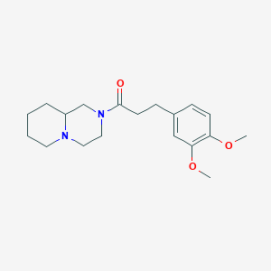 molecular formula C19H28N2O3 B7327831 1-(1,3,4,6,7,8,9,9a-Octahydropyrido[1,2-a]pyrazin-2-yl)-3-(3,4-dimethoxyphenyl)propan-1-one 