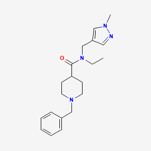 1-benzyl-N-ethyl-N-[(1-methylpyrazol-4-yl)methyl]piperidine-4-carboxamide