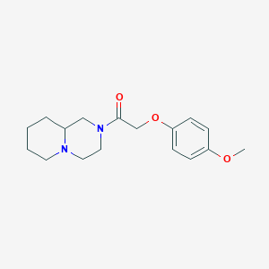 molecular formula C17H24N2O3 B7327873 1-(1,3,4,6,7,8,9,9a-Octahydropyrido[1,2-a]pyrazin-2-yl)-2-(4-methoxyphenoxy)ethanone 