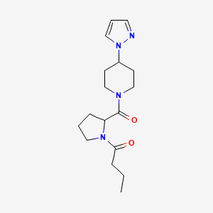 1-[2-(4-Pyrazol-1-ylpiperidine-1-carbonyl)pyrrolidin-1-yl]butan-1-one