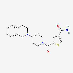 5-[4-(3,4-dihydro-1H-isoquinolin-2-yl)piperidine-1-carbonyl]thiophene-3-carboxamide