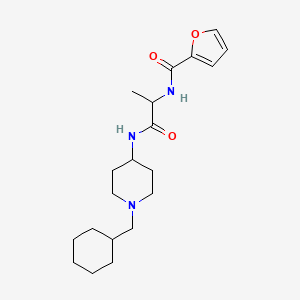 N-[1-[[1-(cyclohexylmethyl)piperidin-4-yl]amino]-1-oxopropan-2-yl]furan-2-carboxamide