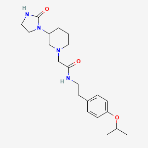 2-[3-(2-oxoimidazolidin-1-yl)piperidin-1-yl]-N-[2-(4-propan-2-yloxyphenyl)ethyl]acetamide