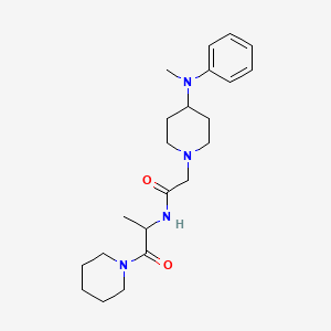 2-[4-(N-methylanilino)piperidin-1-yl]-N-(1-oxo-1-piperidin-1-ylpropan-2-yl)acetamide