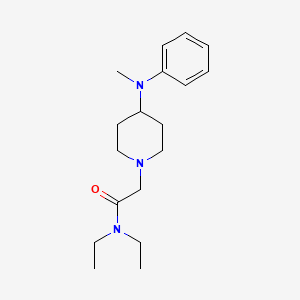 molecular formula C18H29N3O B7327971 N,N-diethyl-2-[4-(N-methylanilino)piperidin-1-yl]acetamide 