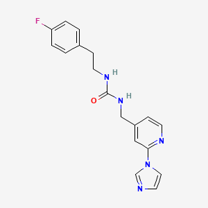 1-[2-(4-Fluorophenyl)ethyl]-3-[(2-imidazol-1-ylpyridin-4-yl)methyl]urea