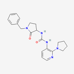 1-(1-Benzyl-2-oxopyrrolidin-3-yl)-3-(2-pyrrolidin-1-ylpyridin-3-yl)urea