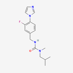 3-[(3-Fluoro-4-imidazol-1-ylphenyl)methyl]-1-methyl-1-(2-methylpropyl)urea