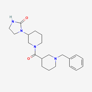 molecular formula C21H30N4O2 B7328002 1-[1-(1-Benzylpiperidine-3-carbonyl)piperidin-3-yl]imidazolidin-2-one 