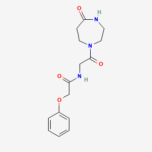 molecular formula C15H19N3O4 B7328018 N-[2-oxo-2-(5-oxo-1,4-diazepan-1-yl)ethyl]-2-phenoxyacetamide 