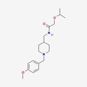 N-[[1-[(4-methoxyphenyl)methyl]piperidin-4-yl]methyl]-2-propan-2-yloxyacetamide