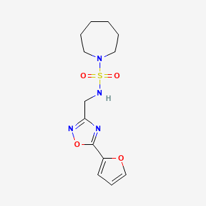 N-[[5-(furan-2-yl)-1,2,4-oxadiazol-3-yl]methyl]azepane-1-sulfonamide