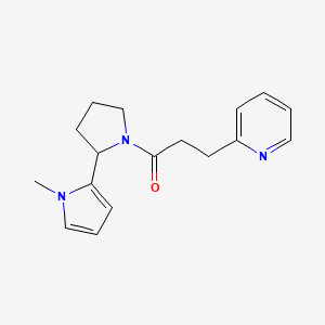 1-[2-(1-Methylpyrrol-2-yl)pyrrolidin-1-yl]-3-pyridin-2-ylpropan-1-one