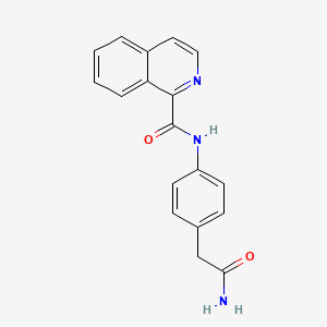 N-[4-(2-amino-2-oxoethyl)phenyl]isoquinoline-1-carboxamide