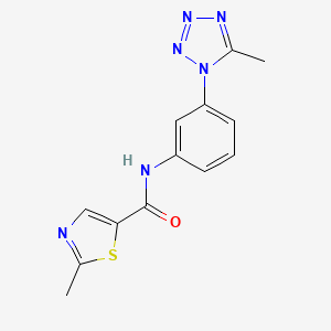 2-methyl-N-[3-(5-methyltetrazol-1-yl)phenyl]-1,3-thiazole-5-carboxamide