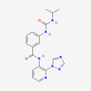 3-(propan-2-ylcarbamoylamino)-N-[2-(1,2,4-triazol-1-yl)pyridin-3-yl]benzamide