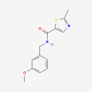 N-[(3-methoxyphenyl)methyl]-2-methyl-1,3-thiazole-5-carboxamide