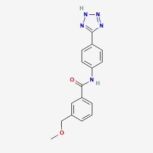 molecular formula C16H15N5O2 B7328212 3-(methoxymethyl)-N-[4-(2H-tetrazol-5-yl)phenyl]benzamide 