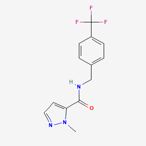 2-methyl-N-[[4-(trifluoromethyl)phenyl]methyl]pyrazole-3-carboxamide