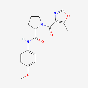 N-(4-methoxyphenyl)-1-(5-methyl-1,3-oxazole-4-carbonyl)pyrrolidine-2-carboxamide