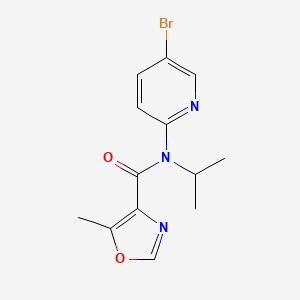 molecular formula C13H14BrN3O2 B7328241 N-(5-bromopyridin-2-yl)-5-methyl-N-propan-2-yl-1,3-oxazole-4-carboxamide 