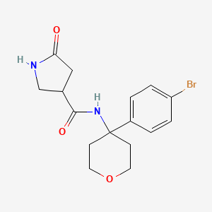 N-[4-(4-bromophenyl)oxan-4-yl]-5-oxopyrrolidine-3-carboxamide