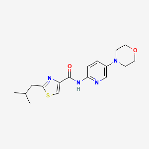 molecular formula C17H22N4O2S B7328273 2-(2-methylpropyl)-N-(5-morpholin-4-ylpyridin-2-yl)-1,3-thiazole-4-carboxamide 