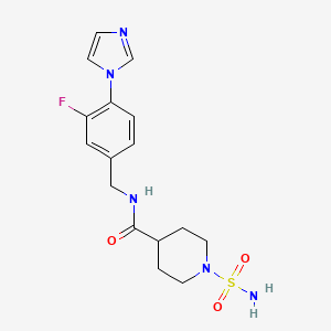 N-[(3-fluoro-4-imidazol-1-ylphenyl)methyl]-1-sulfamoylpiperidine-4-carboxamide