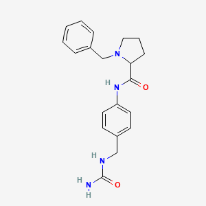 1-benzyl-N-[4-[(carbamoylamino)methyl]phenyl]pyrrolidine-2-carboxamide